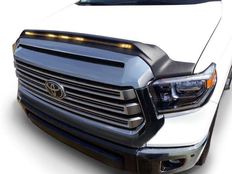 AVS 2014 2019 Toyota Tundra Aeroskin Low Profile Hood Shield w/ Lights   Black