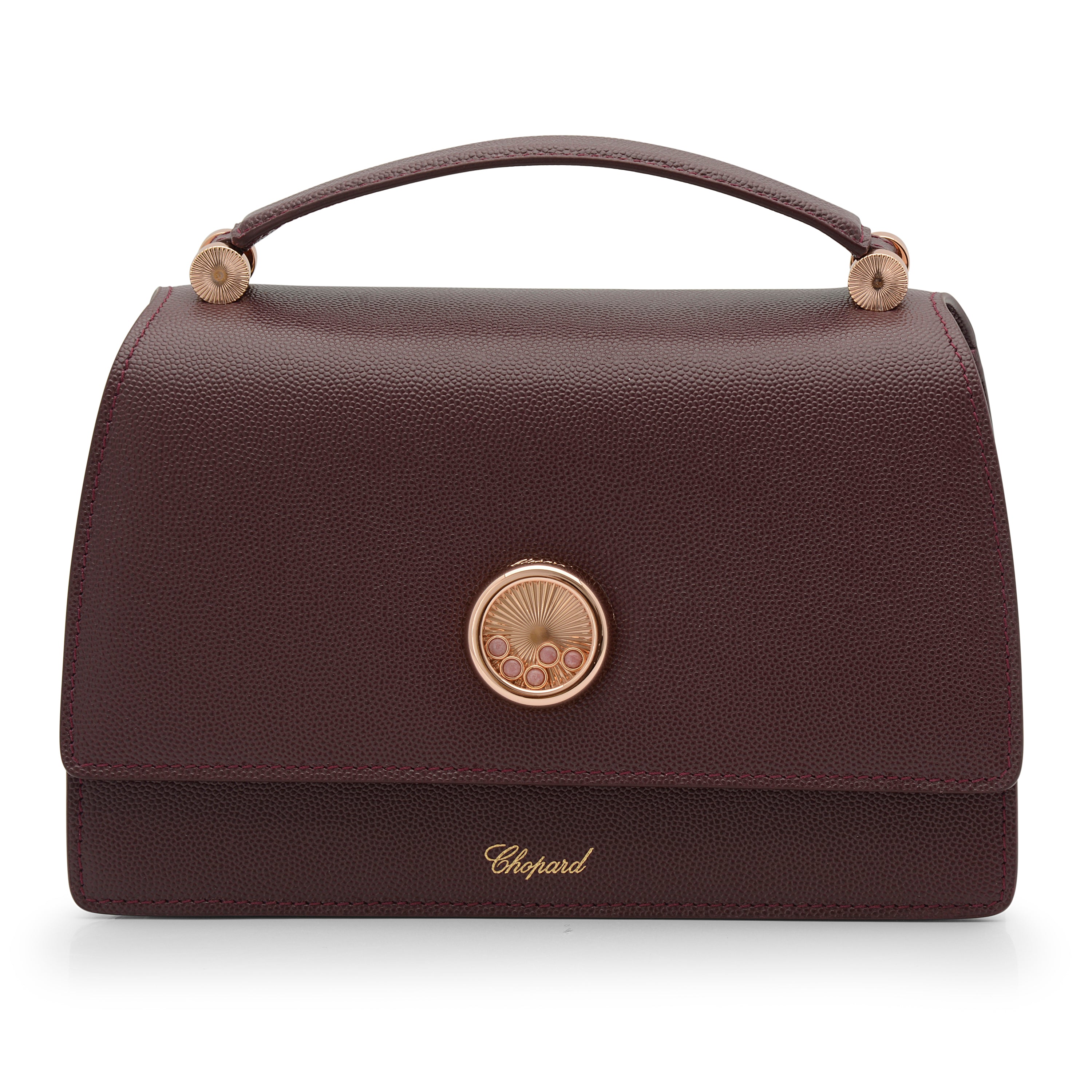 2366 Chopard Happy Bordeaux Leather Shoulder Bag 95000 0902