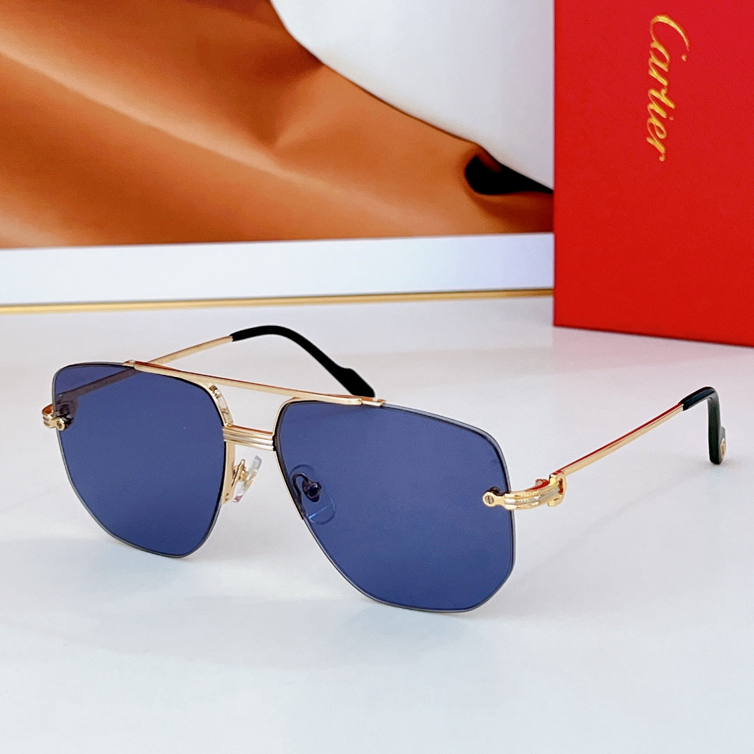 CARTIER SUNGLASSES PREMIÈRE NAVIGATOR FRAME SUNGLASSES CT6011S IN METAL