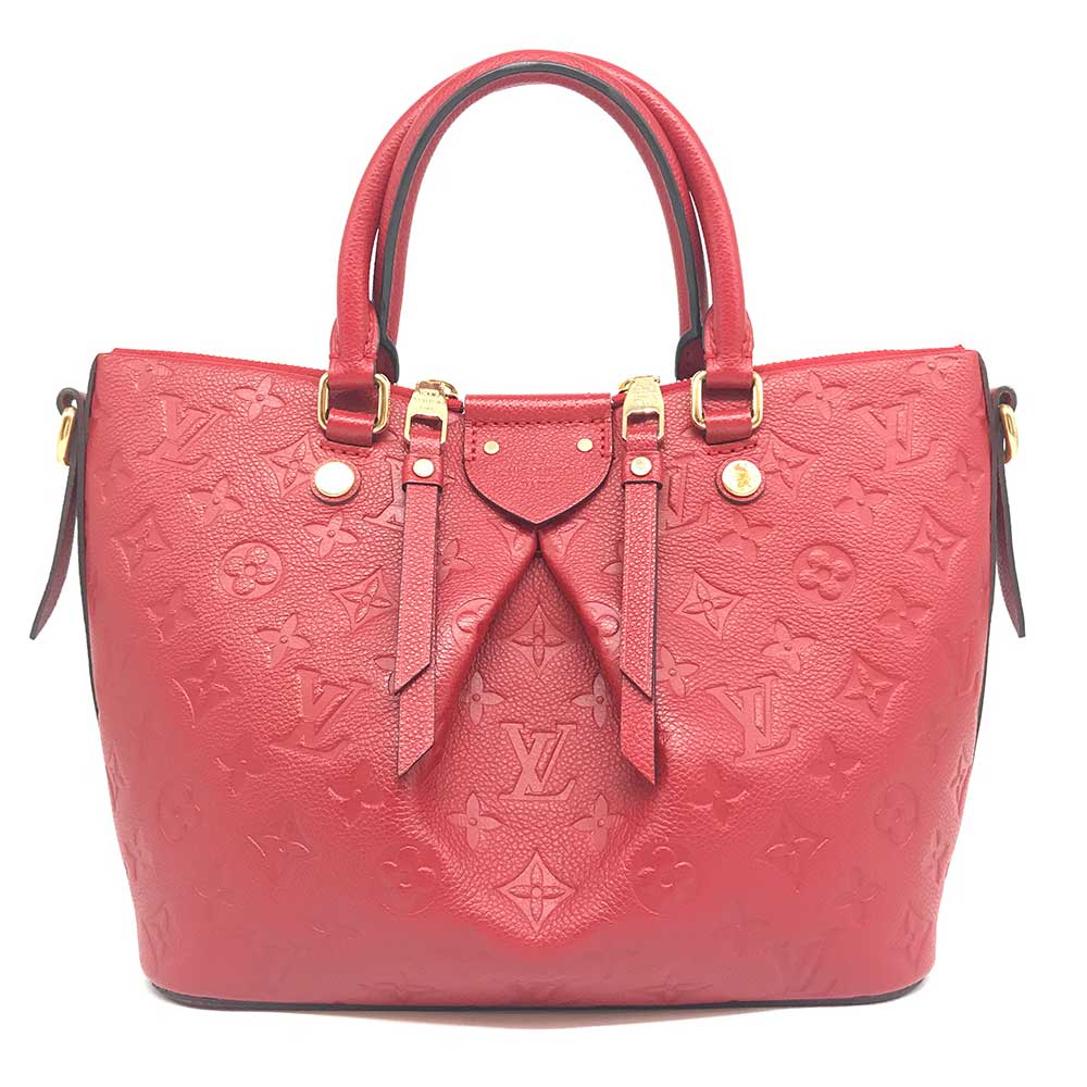 2604 Louis Vuitton Mazarine PM Monogram Empreinte Red Leather Handbag