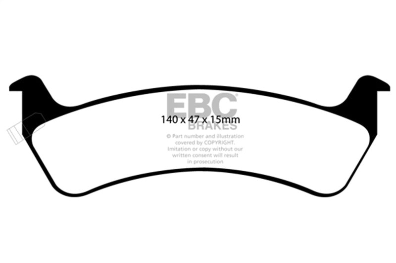 EBC 92 94 Jeep Grand Cherokee 4.0 Greenstuff Rear Brake Pads