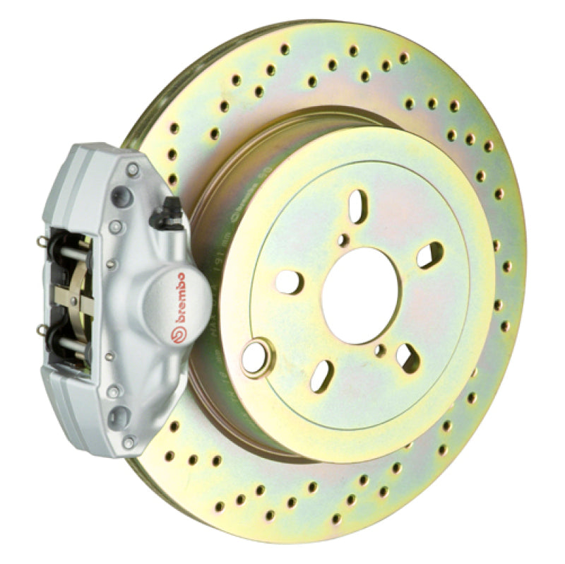 Brembo 12 16 FR S Exc Model w/ Elec Park Brake Rr GT BBK 2 Pis Cast 2p 316 x20 1pc Rtr Drill Silver