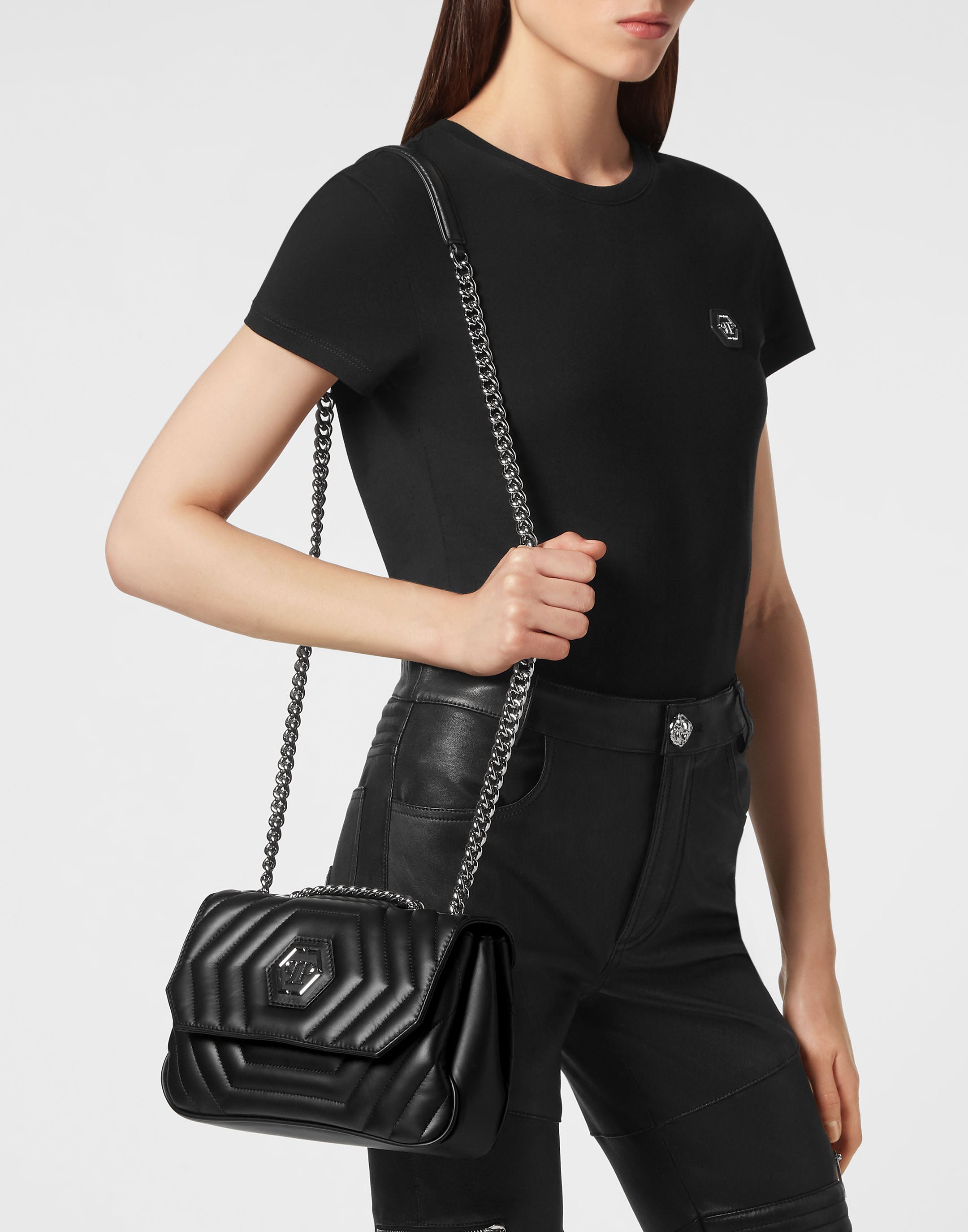 2720 Nappa Shoulder Bag Hexagon