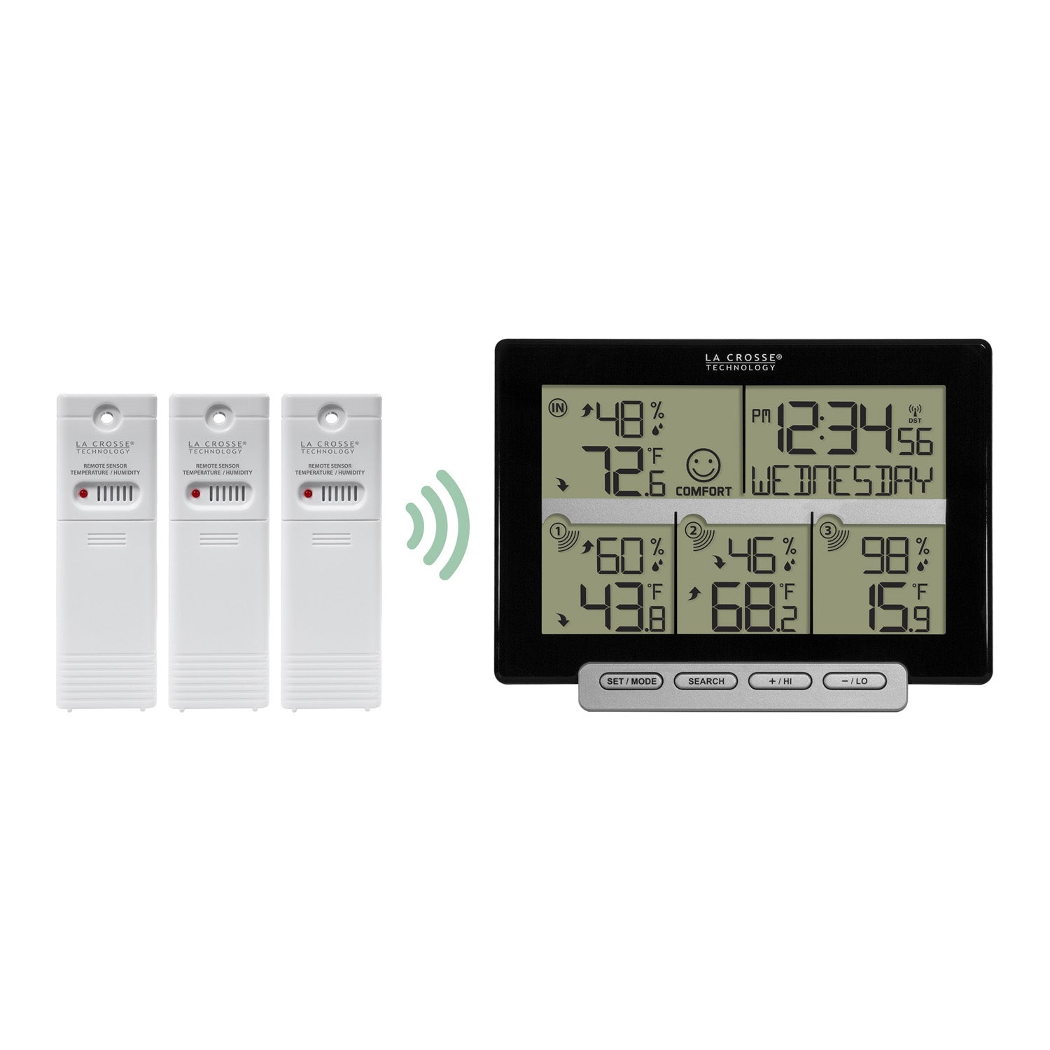 LA CROSSE TECHNOLOGY 308 1412 3TXV2 Weather Station w/ Multiple Location Monitoring