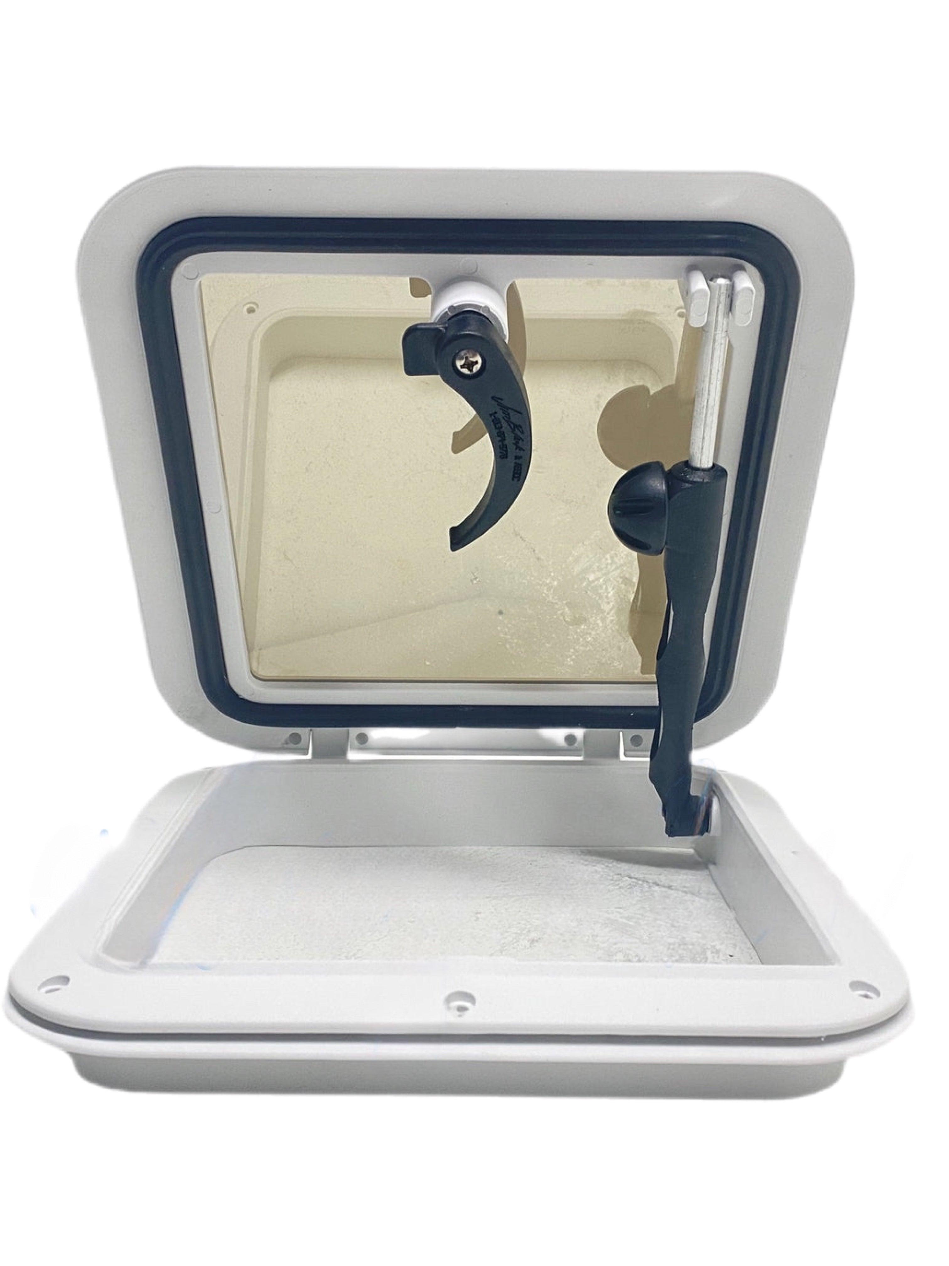 HI TIDE MANUFACTURING GROUP Jim Black 10"x10" Polar White SolarCool Ventilation Hatch 591 1010 05 02SC 05