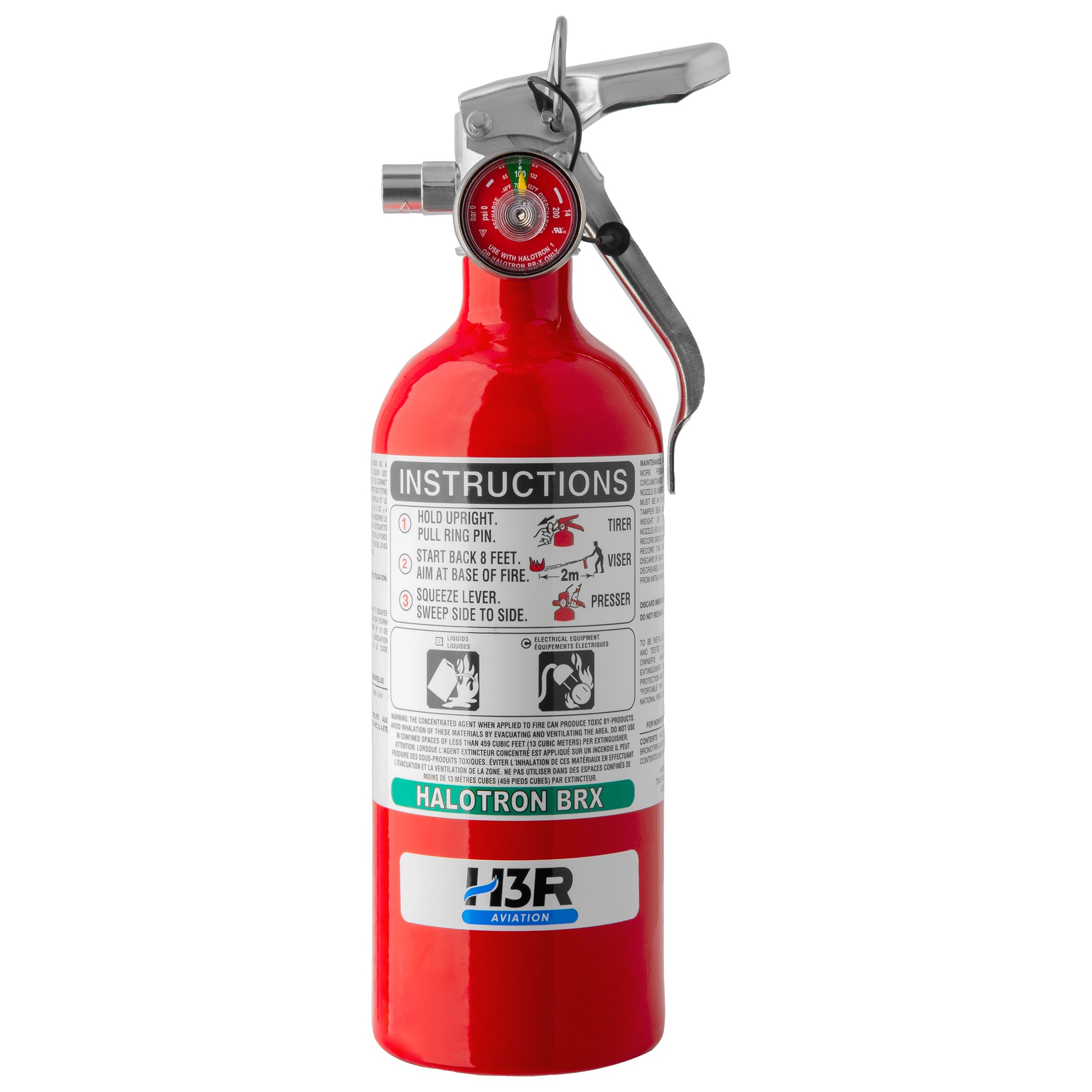 H3R AVIATION 337TS   1.92 lb. Halotron BrX Fire Extinguisher