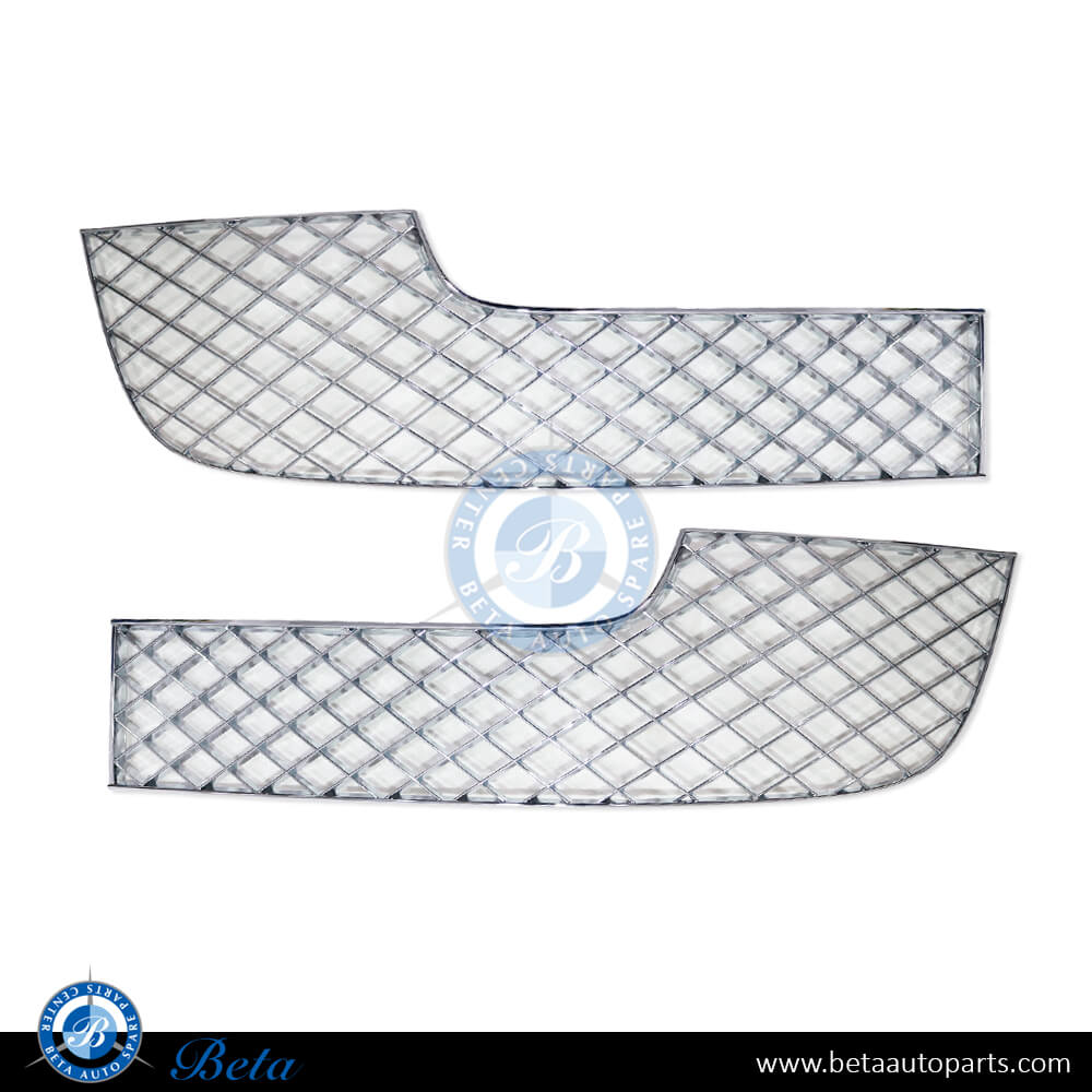 BETAAUTOPARTS Bentley Continental GT (2012 2015), Front bumper Lower Grilles (Chrome), China, 3W3807681H / 3W3807682H