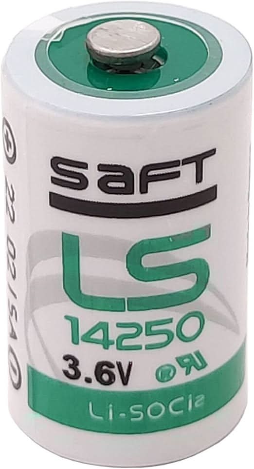 BATTERY MATE 4 Pack 3.6V 1/2 AA Lithium Battery 1.2Ah, Saft LS14250, R6 Li SOCl2