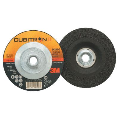 3M™ Cubitron II Depressed Center Grinding Wheel, 4 1/2", 1/4" Thick, 5/8 11 Arbor, 076308 64320