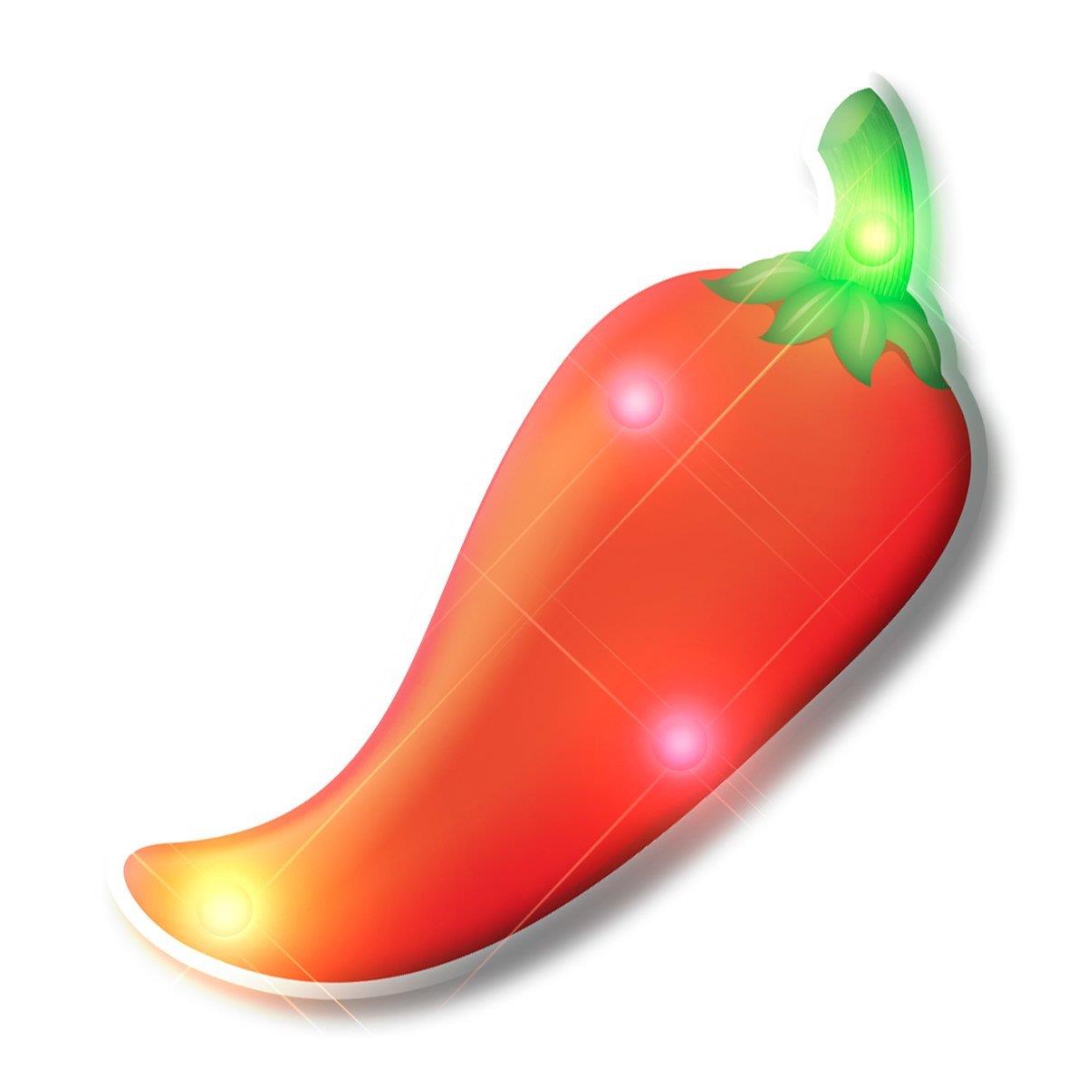 2297 Blinkee  Chili Pepper Flashing Body Light Lapel Pins