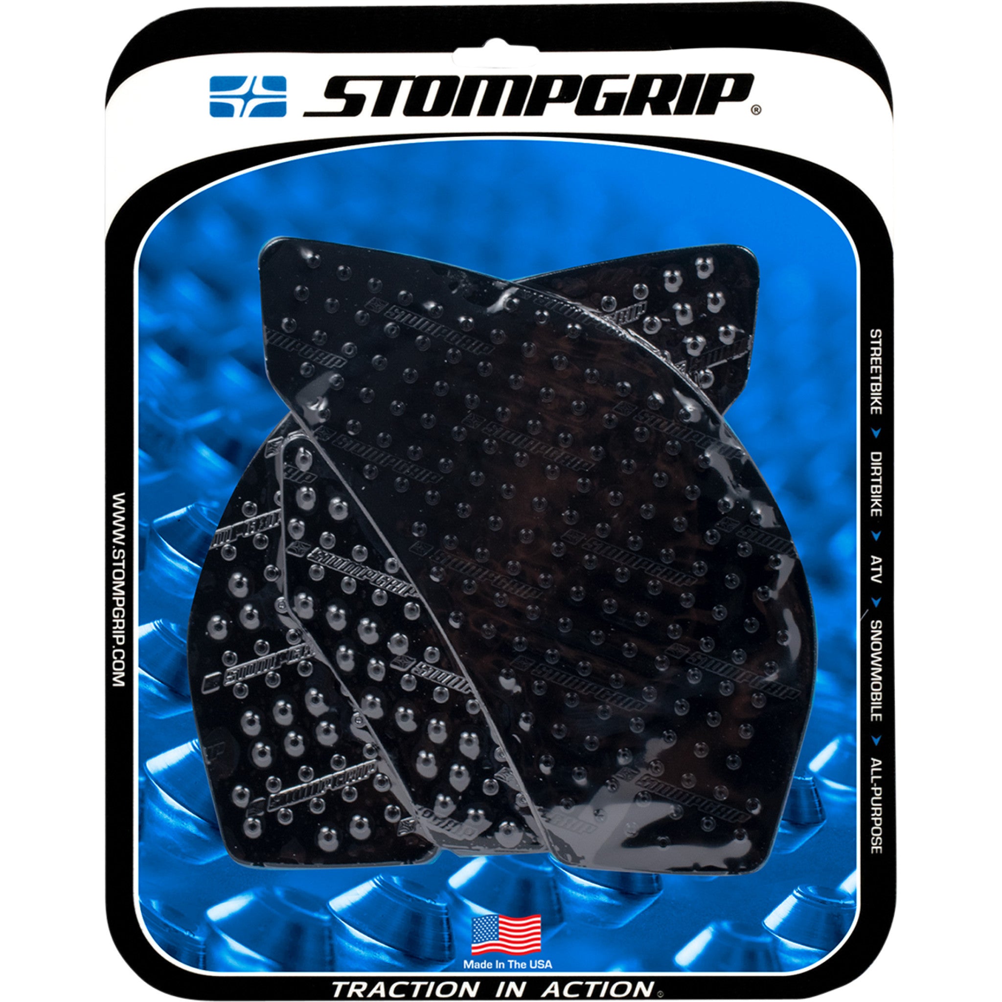 STOMPGRIP 4320 1087 55 10 0037B Volcano Profile Traction Pad Tank Kit Traction Kit   Black   Kawasaki