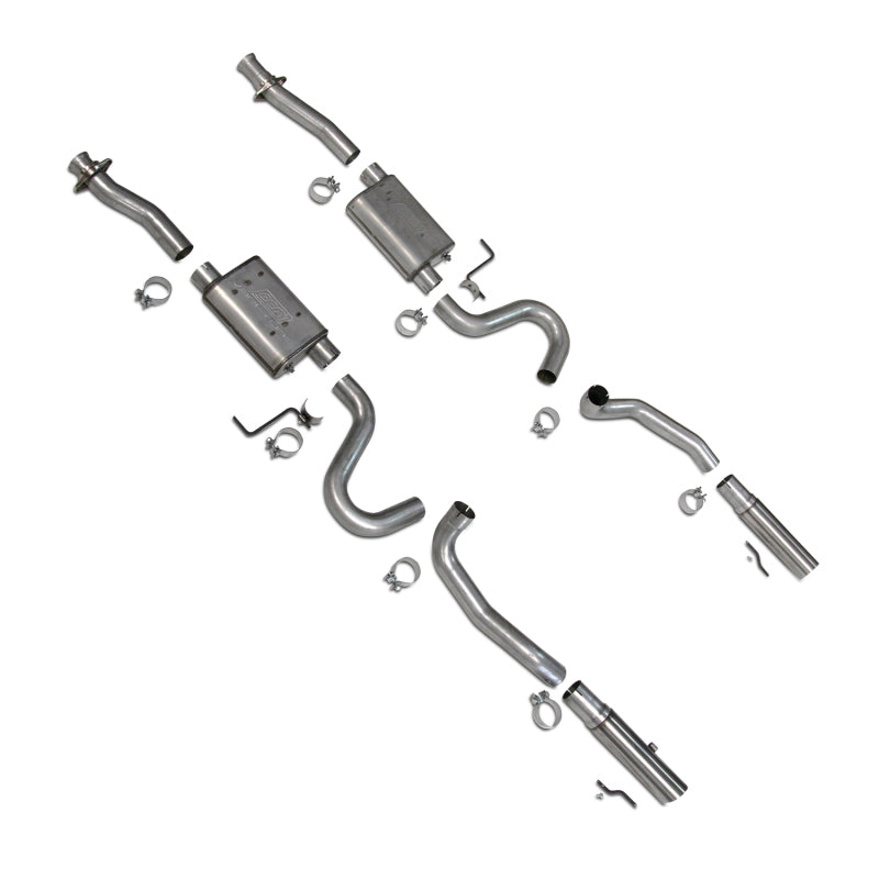 BBK 86 04 Mustang Cat Back Kit Varitune Mufflers Stainless Steel Tips