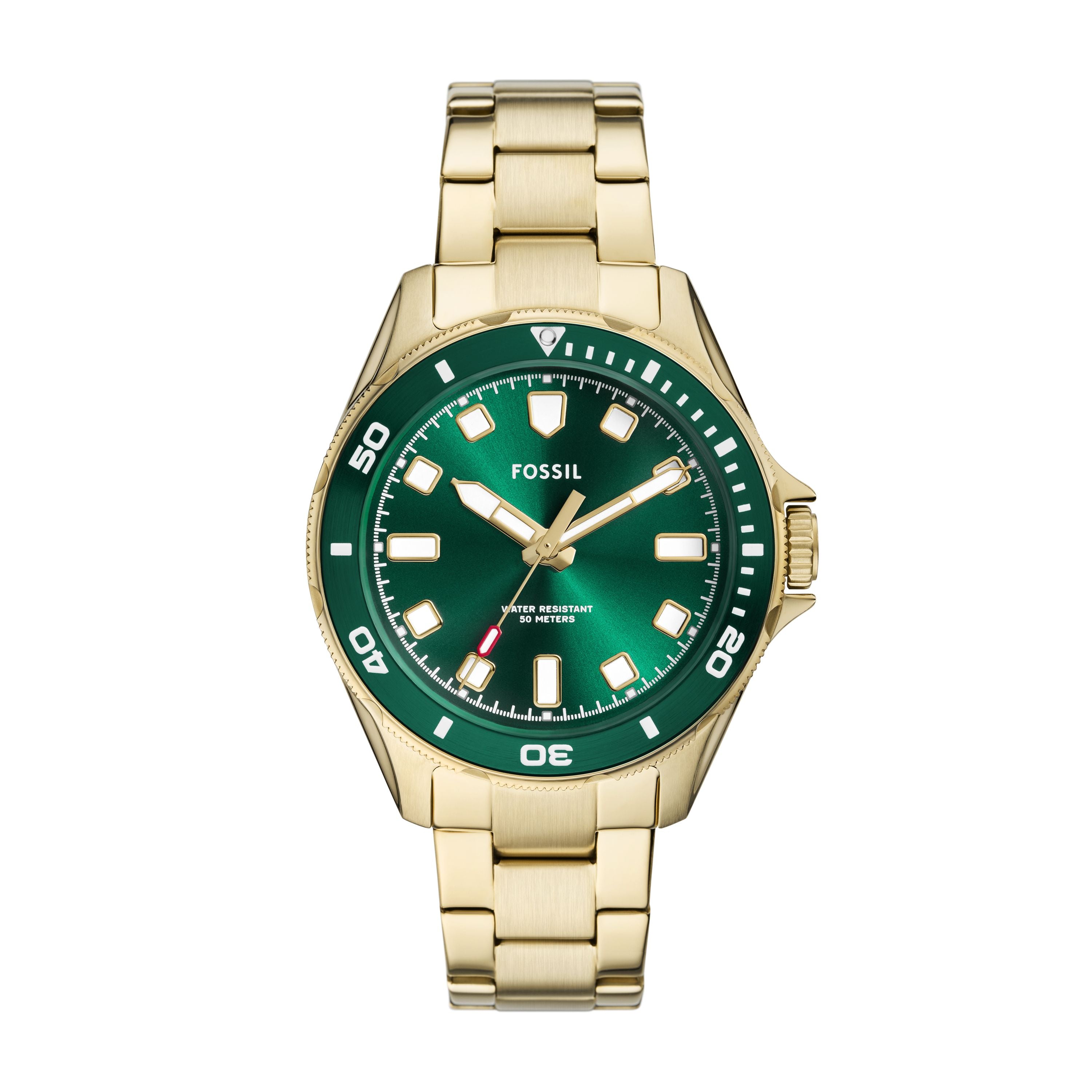 2147 Fossil Men's Dalton Three Hand Gold Tone Stainless Steel Watch