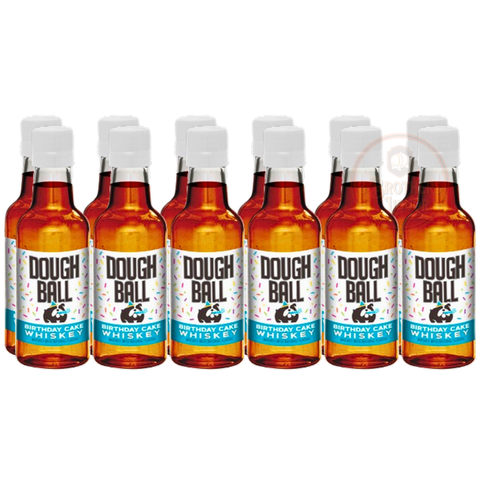 Dough Ball Birthday Cake Flavored Whiskey Mini Shot Bottles (12 Of 50ML)