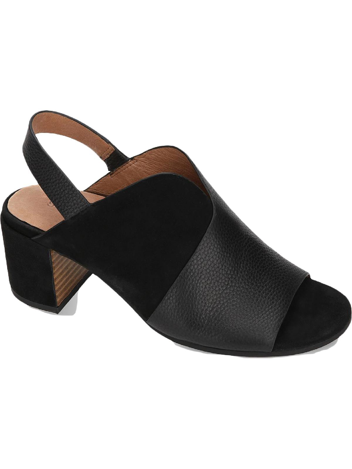 2485 Charlene Hooded Womens Leather Peep Toe Heel Sandals