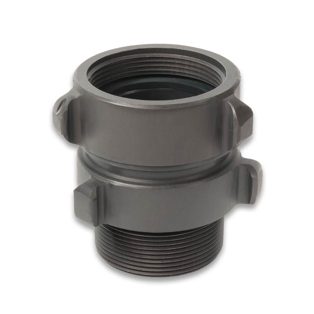 THE FIRE HOSE STORE 4" NPSH Female (Rockerlug Swivel) x 4 1/2" NPSH Male Aluminum Fire Adapter