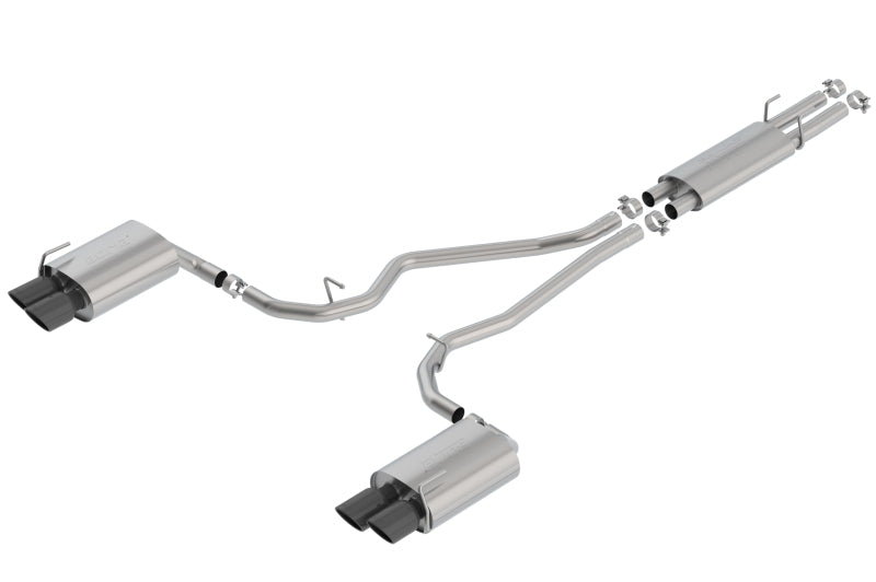 Borla 2020 Ford Explorer ST 3.0L V6 2.25in S type Exhaust   Black Chrome Tips