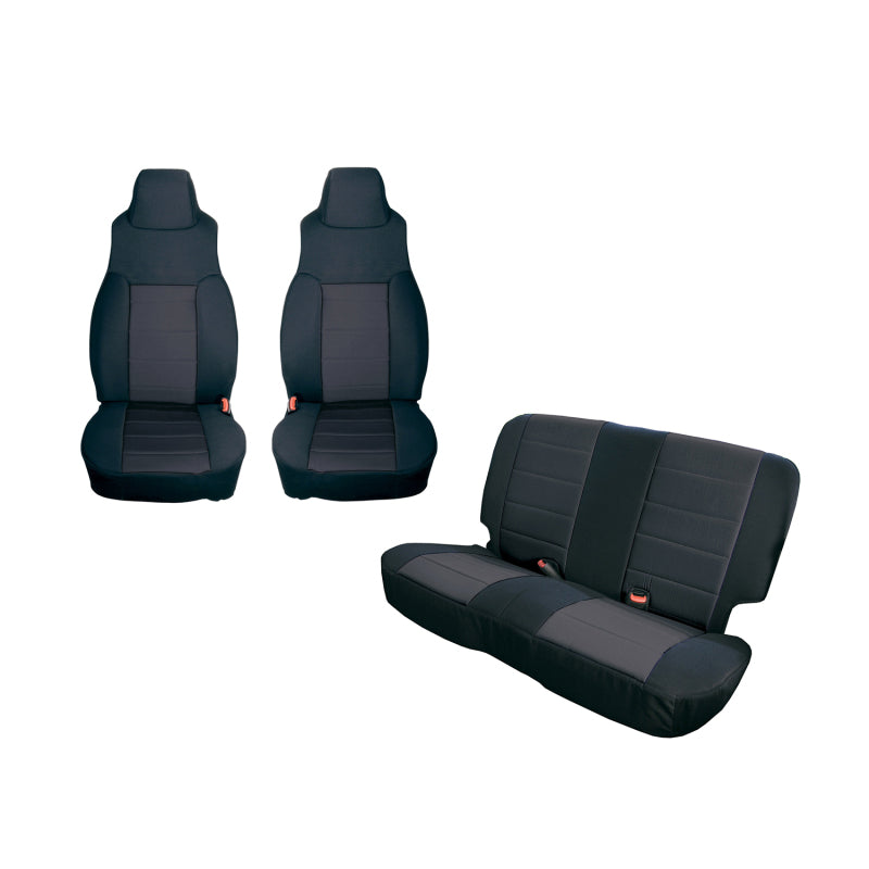Rugged Ridge Seat Cover Kit Black 97 02 Jeep Wrangler TJ