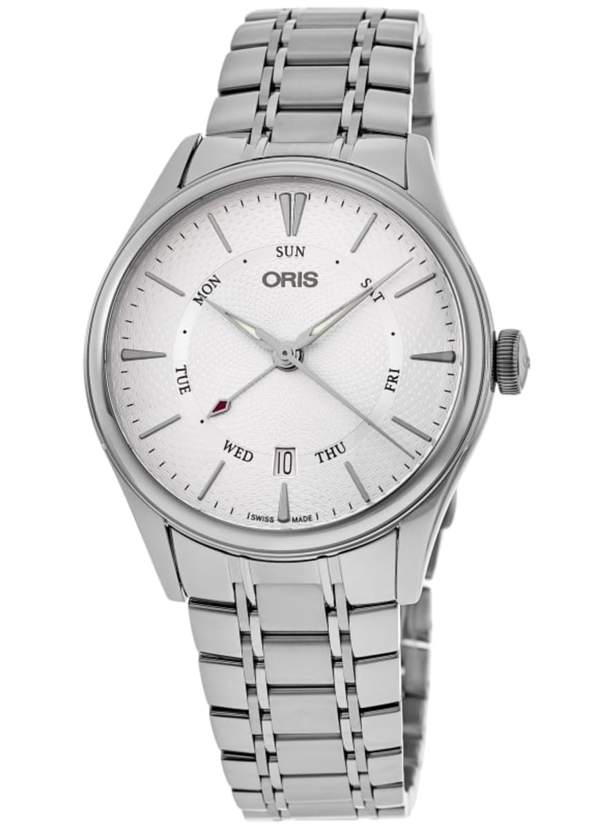 2818 Oris Artelier Pointer Day Date Silver Dial Steel Men's Watch 01 755 7742 4051 07 8 21 88