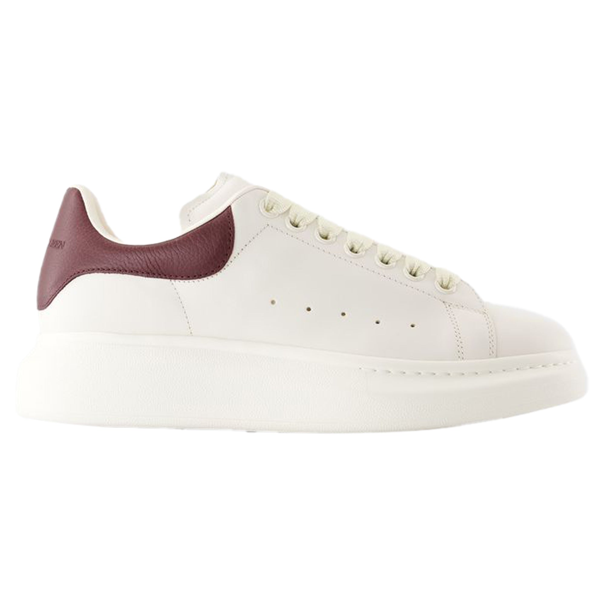 2604 Oversize Sneakers   Alexander McQueen   Leather   White Burgundy