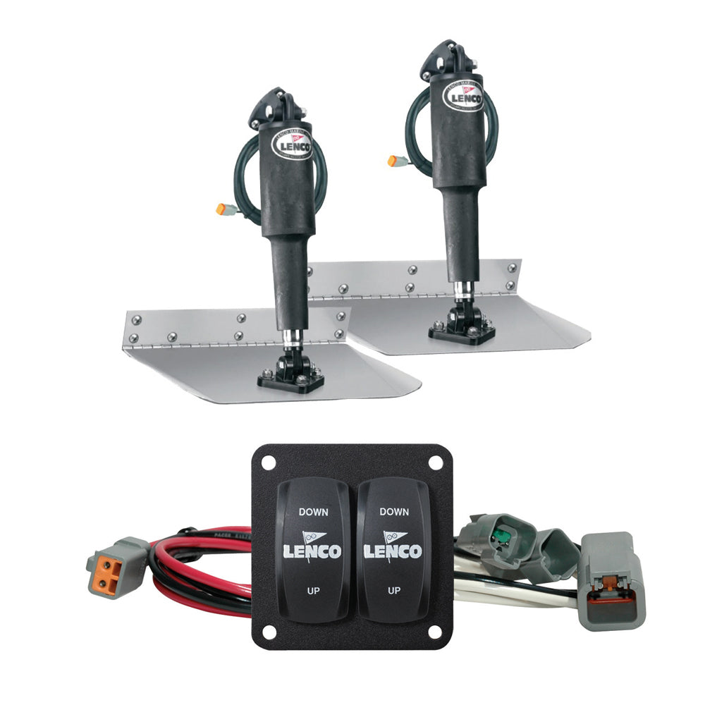 LENCO MARINE Lenco 12" x 12" Standard Trim Tab Kit w/Double Rocker Switch Kit [15103 104]