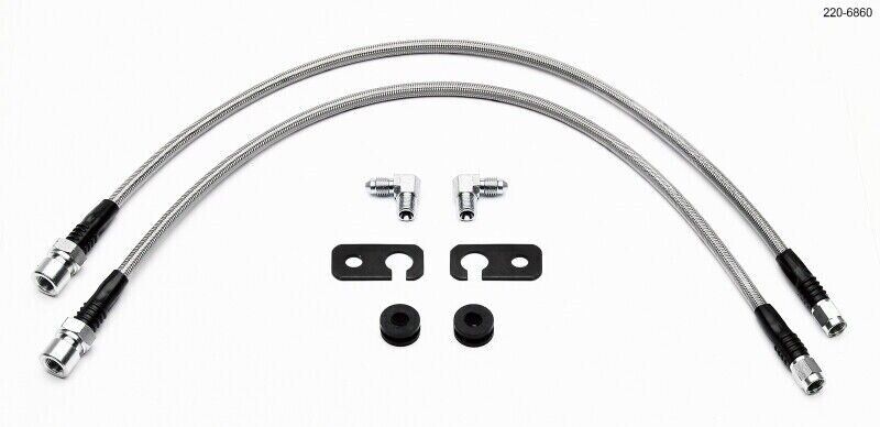 Wilwood 220 6860 Flexline Front Brake Line Kit, 02 05 Acura RSX 5 Lug