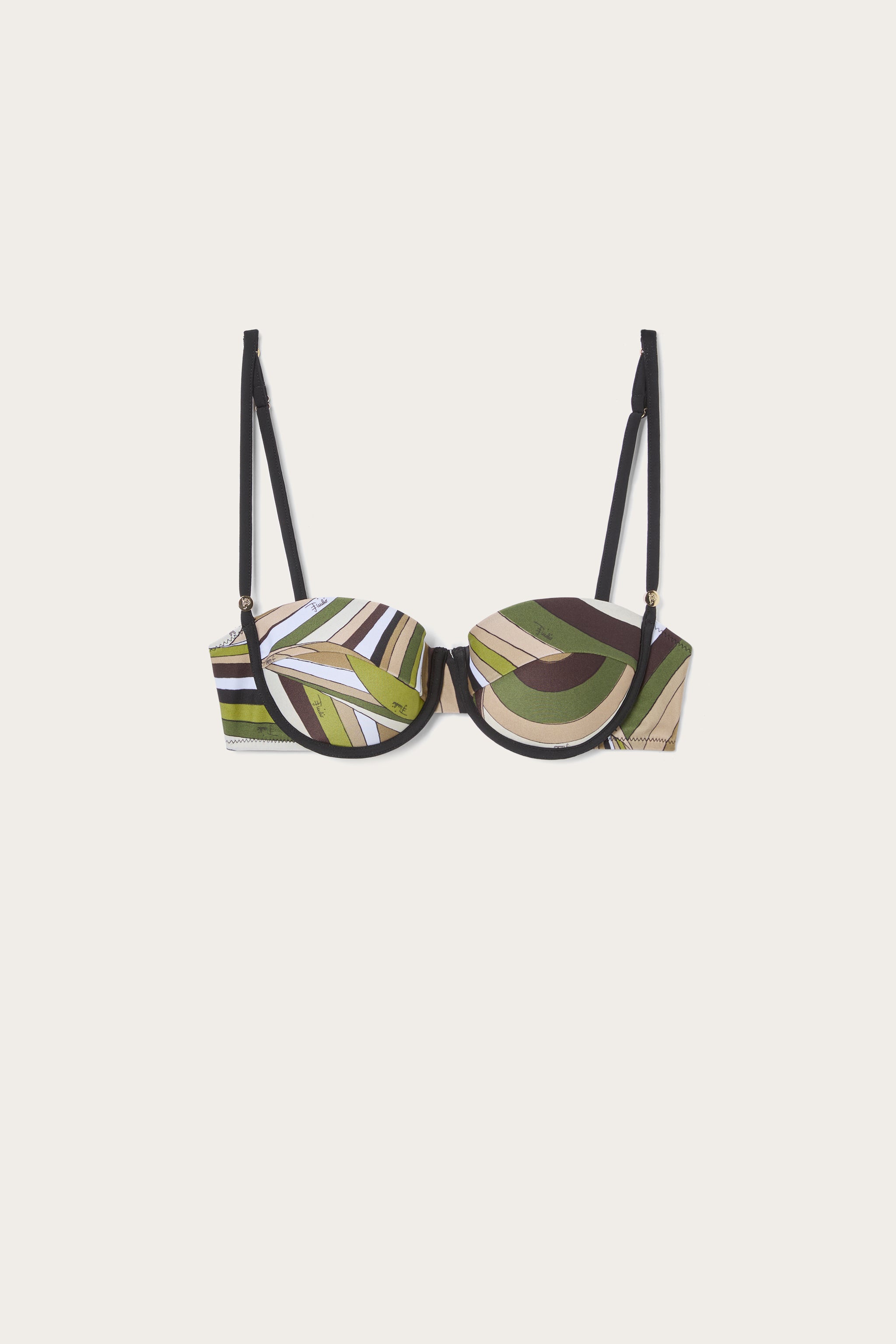 PUCCI Top Bikini a Balconcino in Stampa Iride
