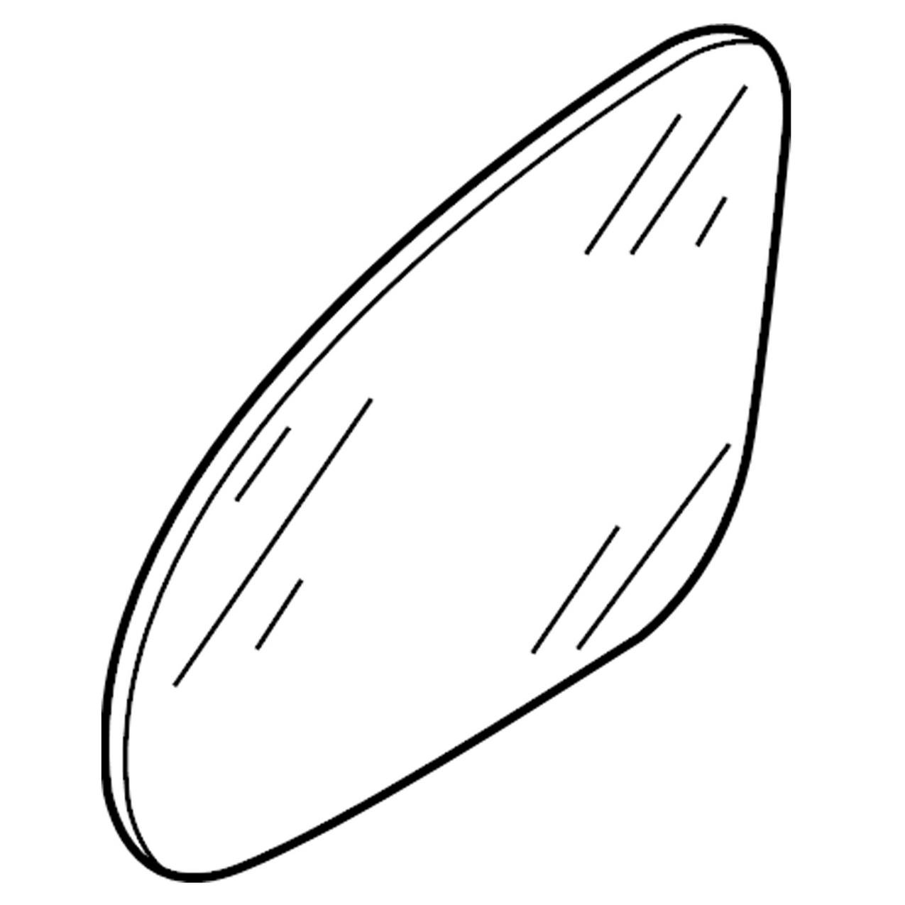 GENUINE VW/AUDI Side Mirror Glass – Driver Side (Flat)