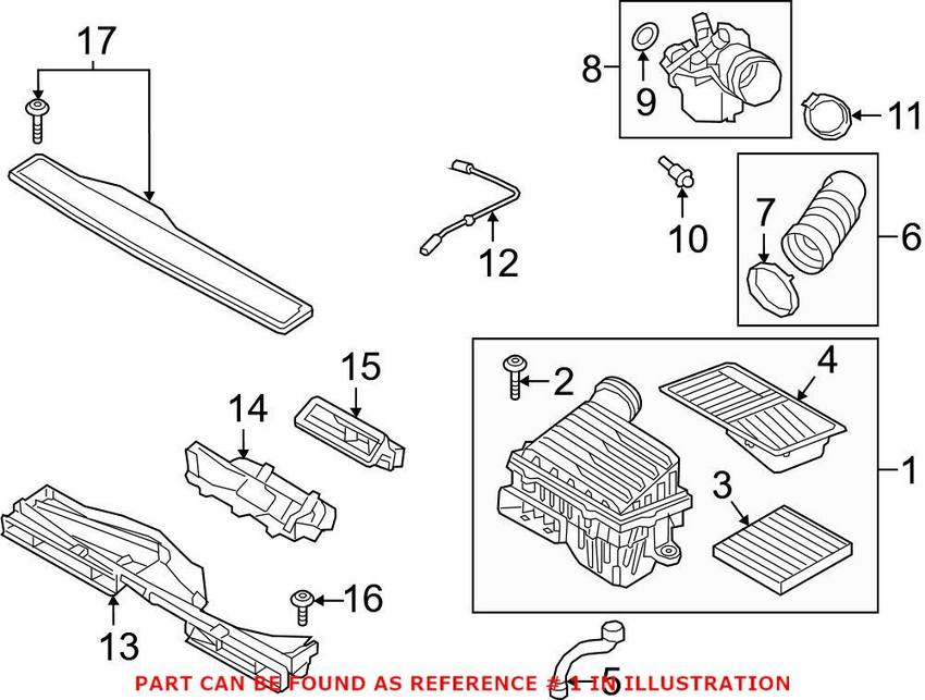 VW Air Filter Housing 5QM129607C – Genuine VW/Audi