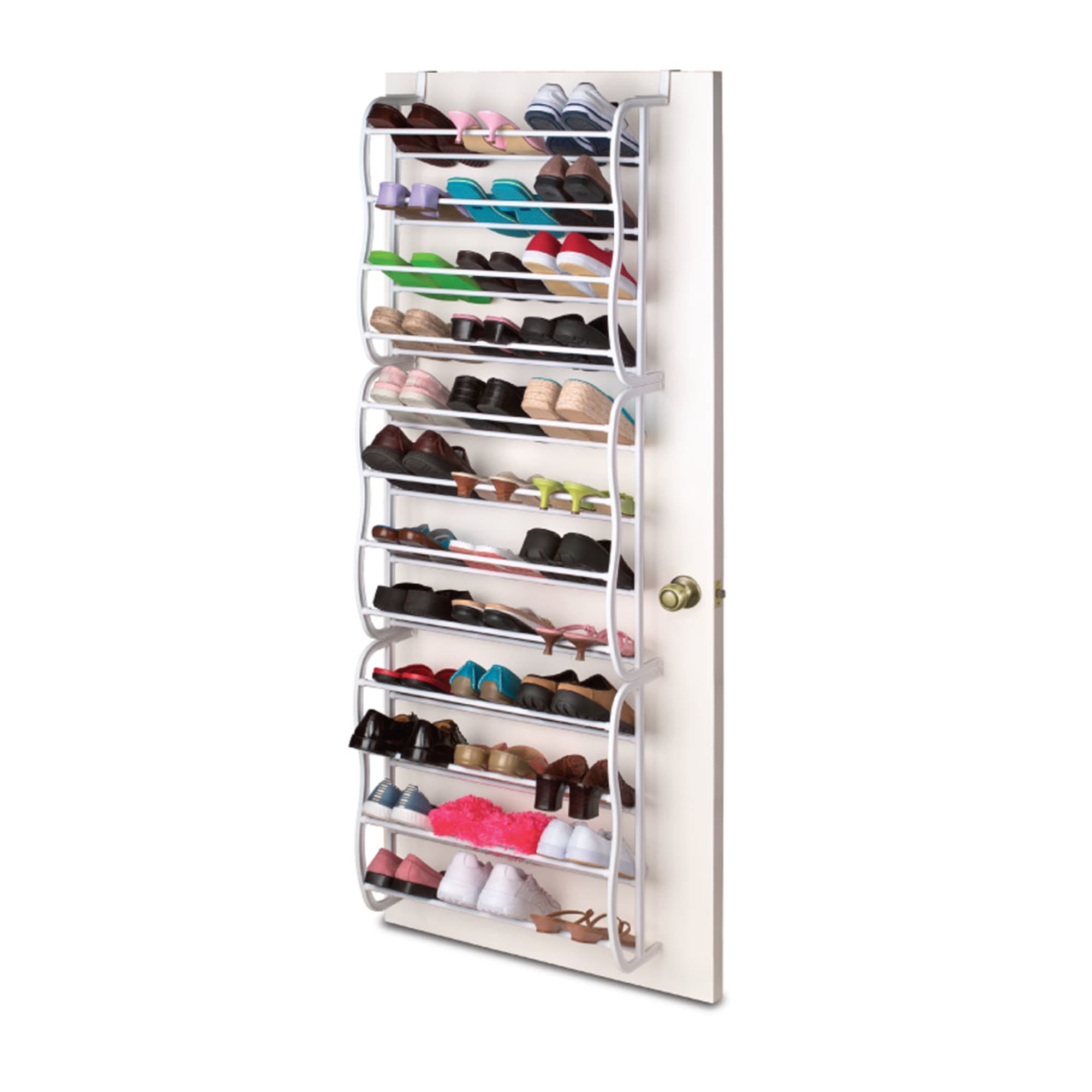 2186 Home Basics 36 Pair Shoe Rack  White