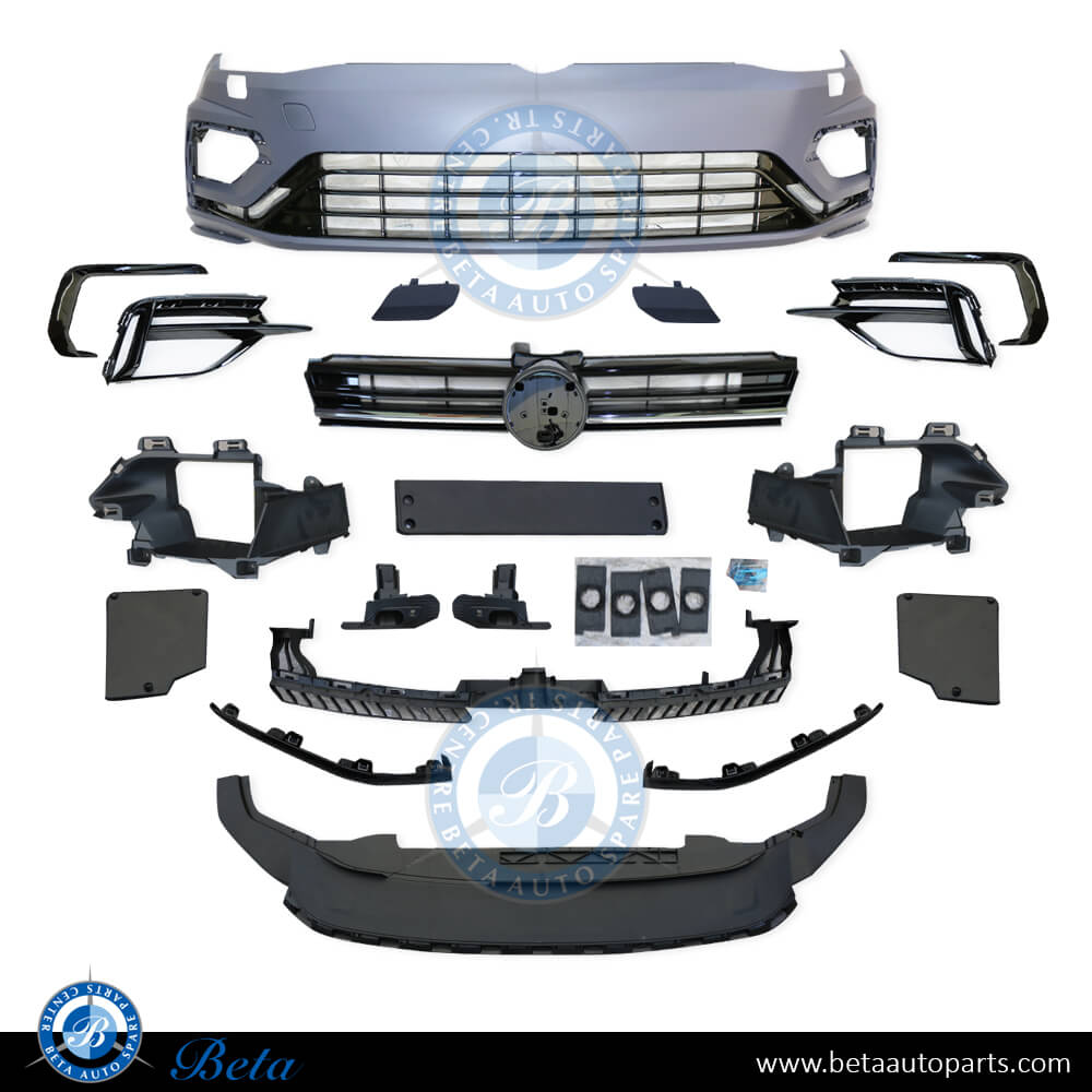 BETAAUTOPARTS Volkswagen Golf 7 (2013 2016), Front Bumper Upgrade to 7.5 R Look, China, 5G0807217R