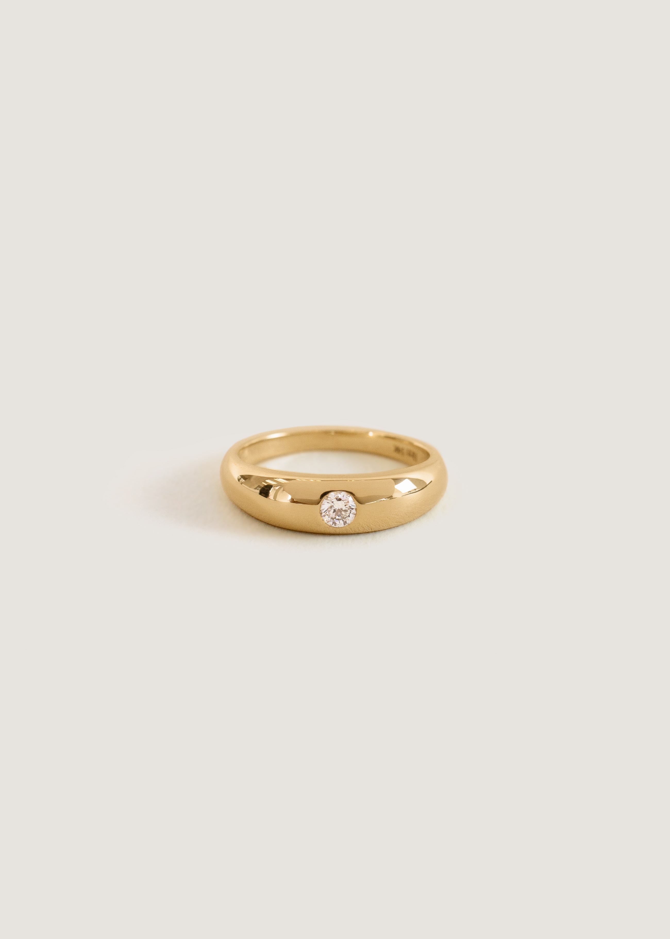 KINN STUDIO Amelia Birthstone Dome Ring Diamond
