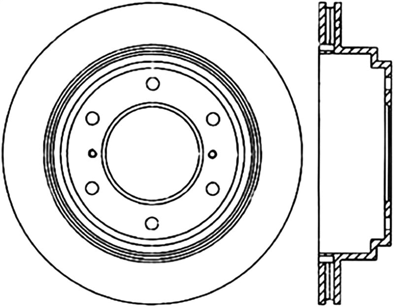 StopTech 00 07 Mitsubishi Montero/Montero Sport Rear Left Cryo Slotted Sport Brake Rotor