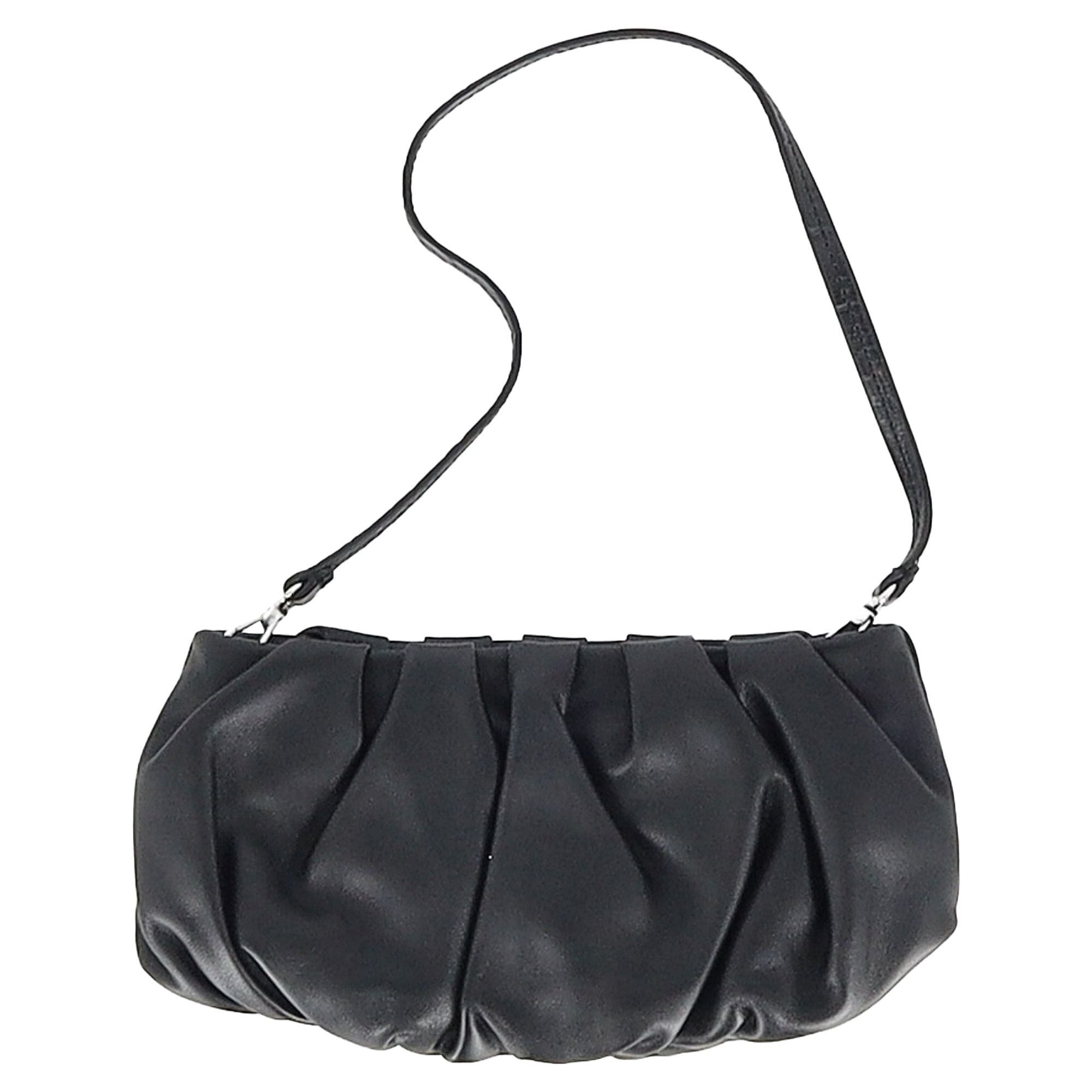 2604 Staud Bean Convertible Bag in Black Leather