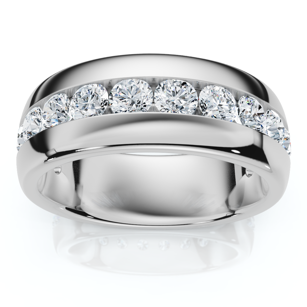 BLISS DIAMOND 1 1 2Ct Men's Diamond Wedding Anniversary Ring 10k Gold Channel Set Lab Grown