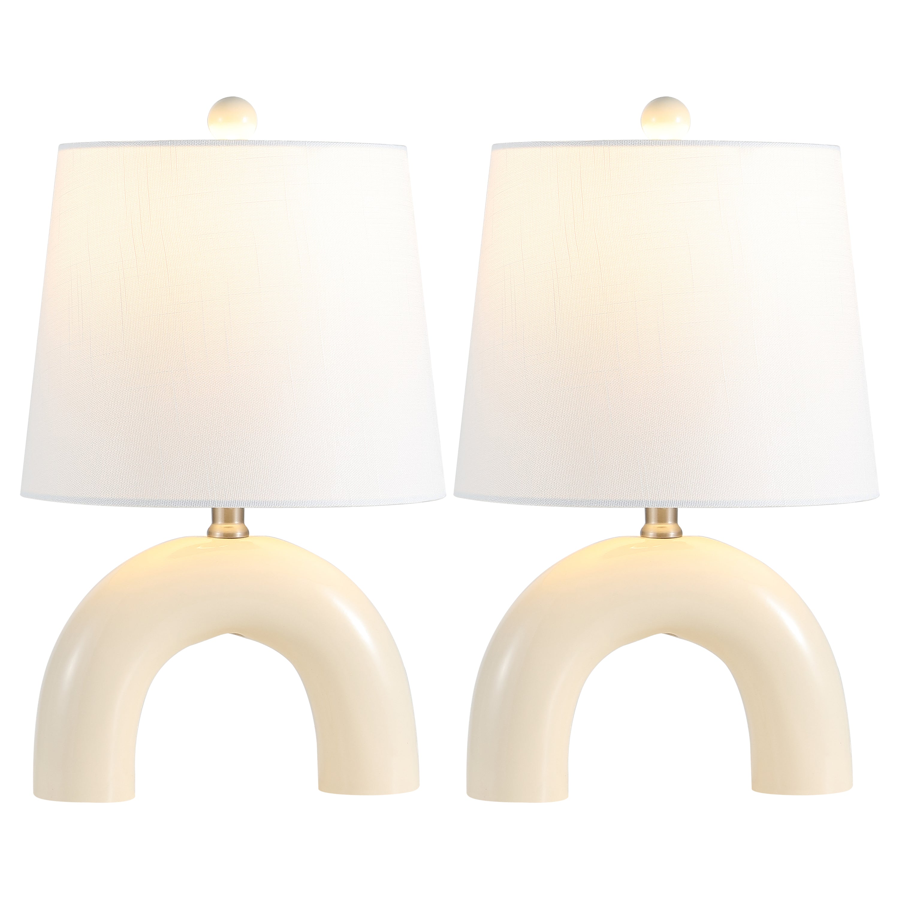 2252 Zadie Scandinavian Minimalist Ceramic Arch LED Table Lamp