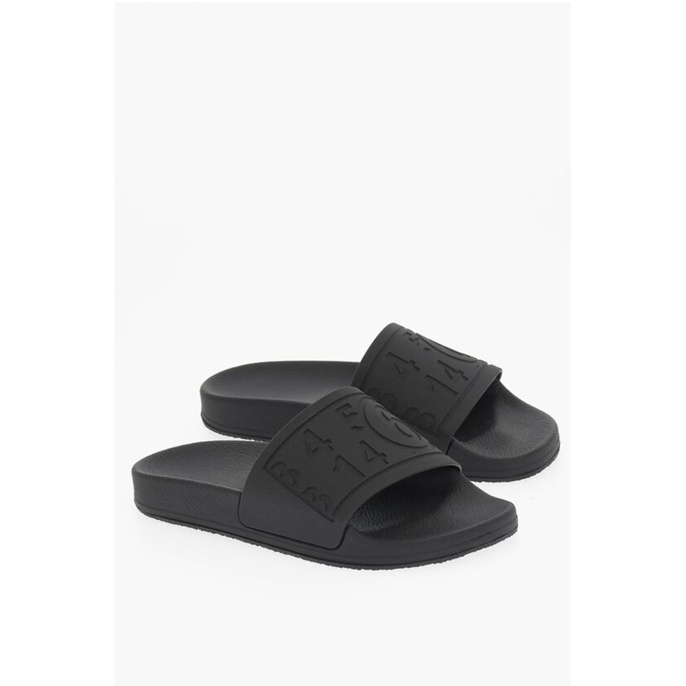 2275 Maison Margiela MM6 Solid Color Slides with Embossed Women's Logo