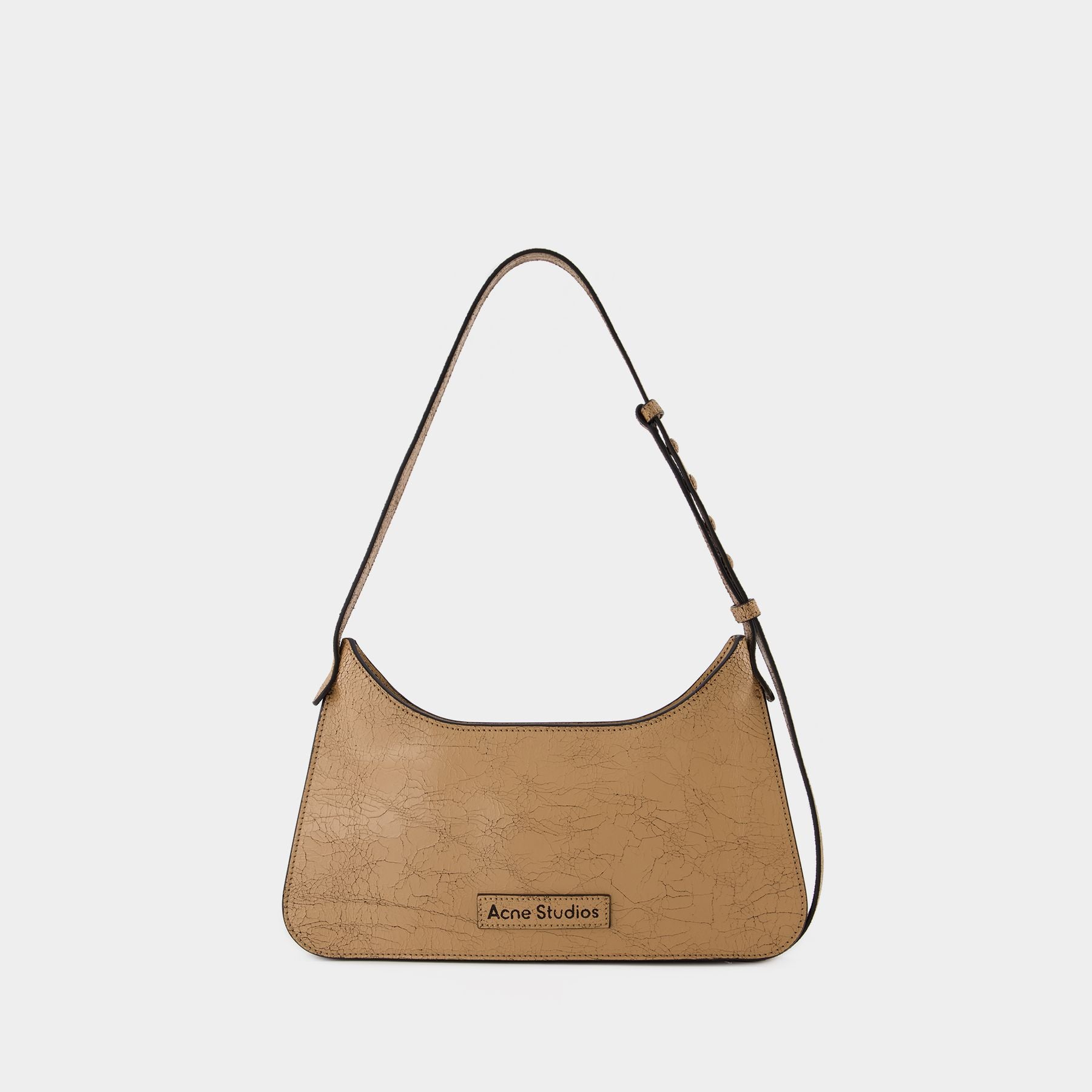 Hobo Platt Mini Crackle Bag   Acne Studios   Leather   Dark Beige