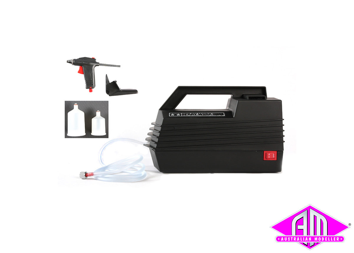 TAMIYA Spray Work Basic Compressor   w/Airbrush
