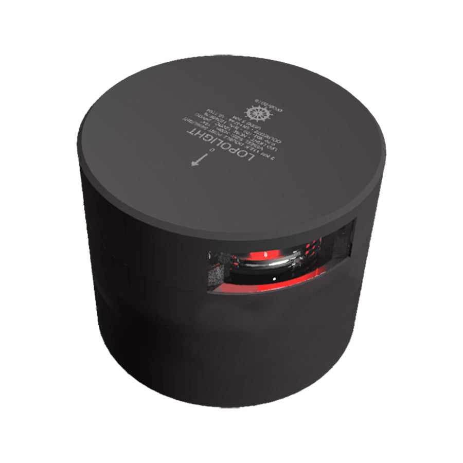 Lopolight Series 301 109   Navigation Light   3NM   Horizontal Mount   Red   Black Housing [301 109 B]