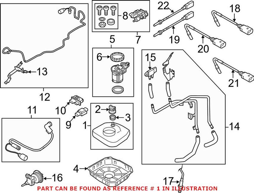 GENUINE VW/AUDI VW Diesel Exhaust Fluid (DEF) Tank 7P0131878