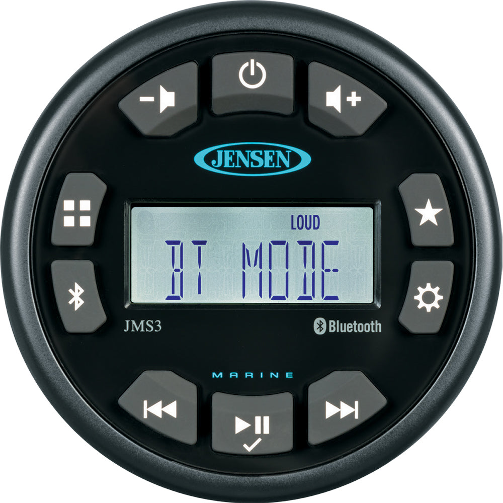 JENSEN 3" JMS3RTL Bluetooth AM/FM/WB/USB Waterproof Stereo   Black [JMS3RTL]