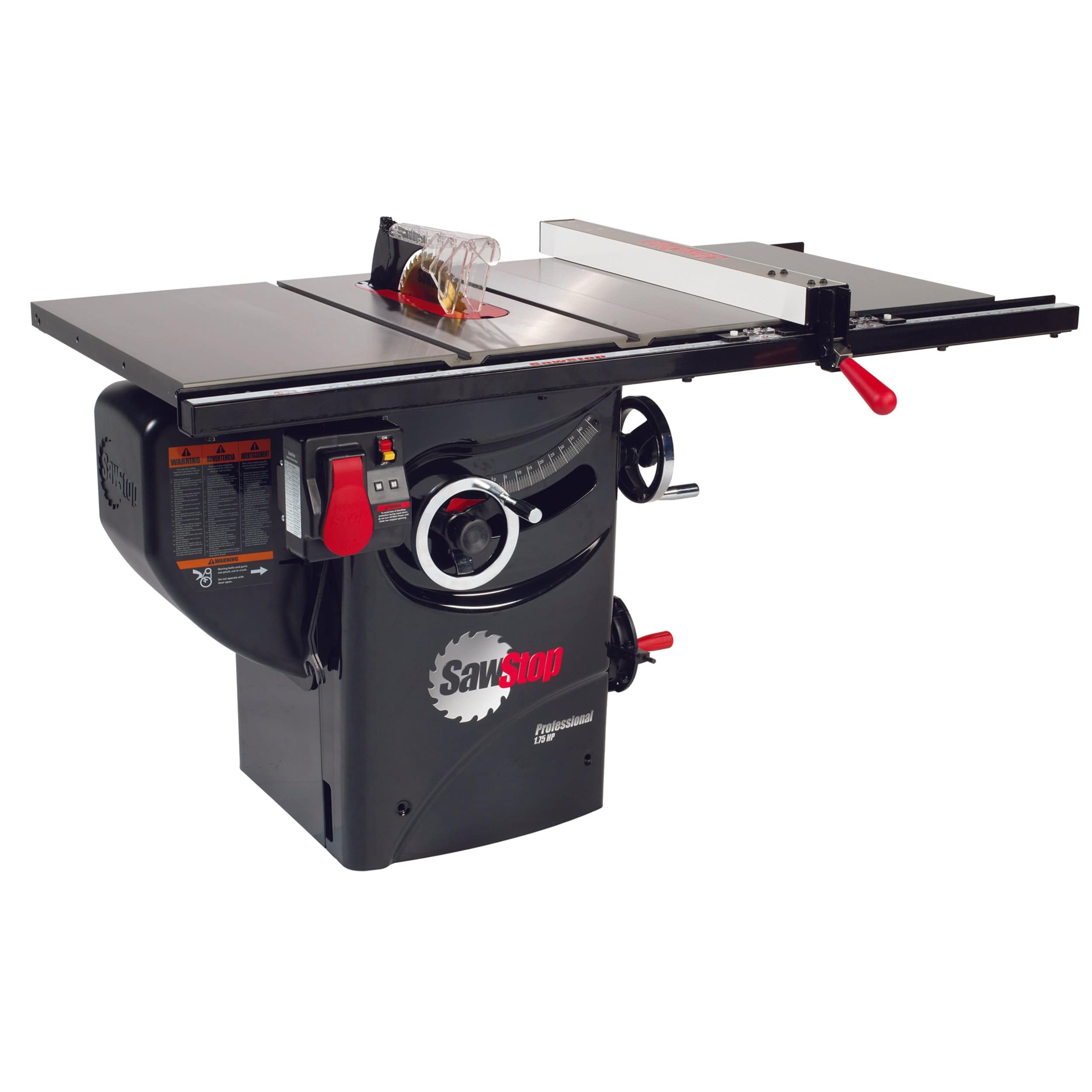 SAWSTOP 1.75 HP Professional Cabinet Saw   110V 1 Phase   30" Premium Fence System