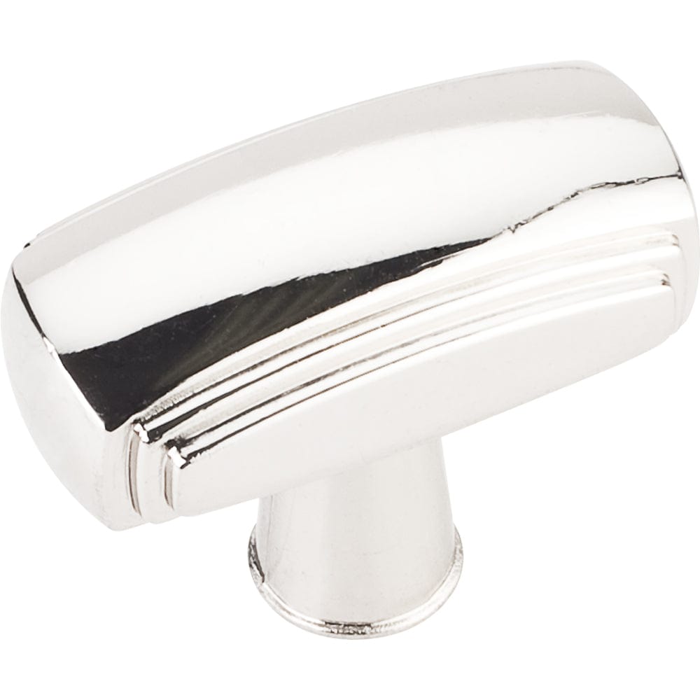 HARDWARE RESOURCES Delgado Knob, 1 9/16" O.L.,, Polished Nickel