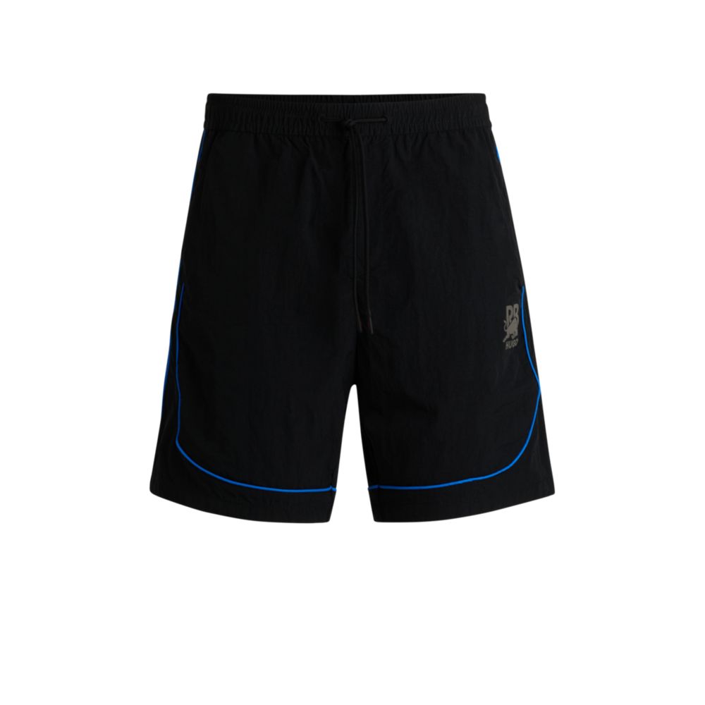 2061 HUGO x RB drawstring shorts with piping details
