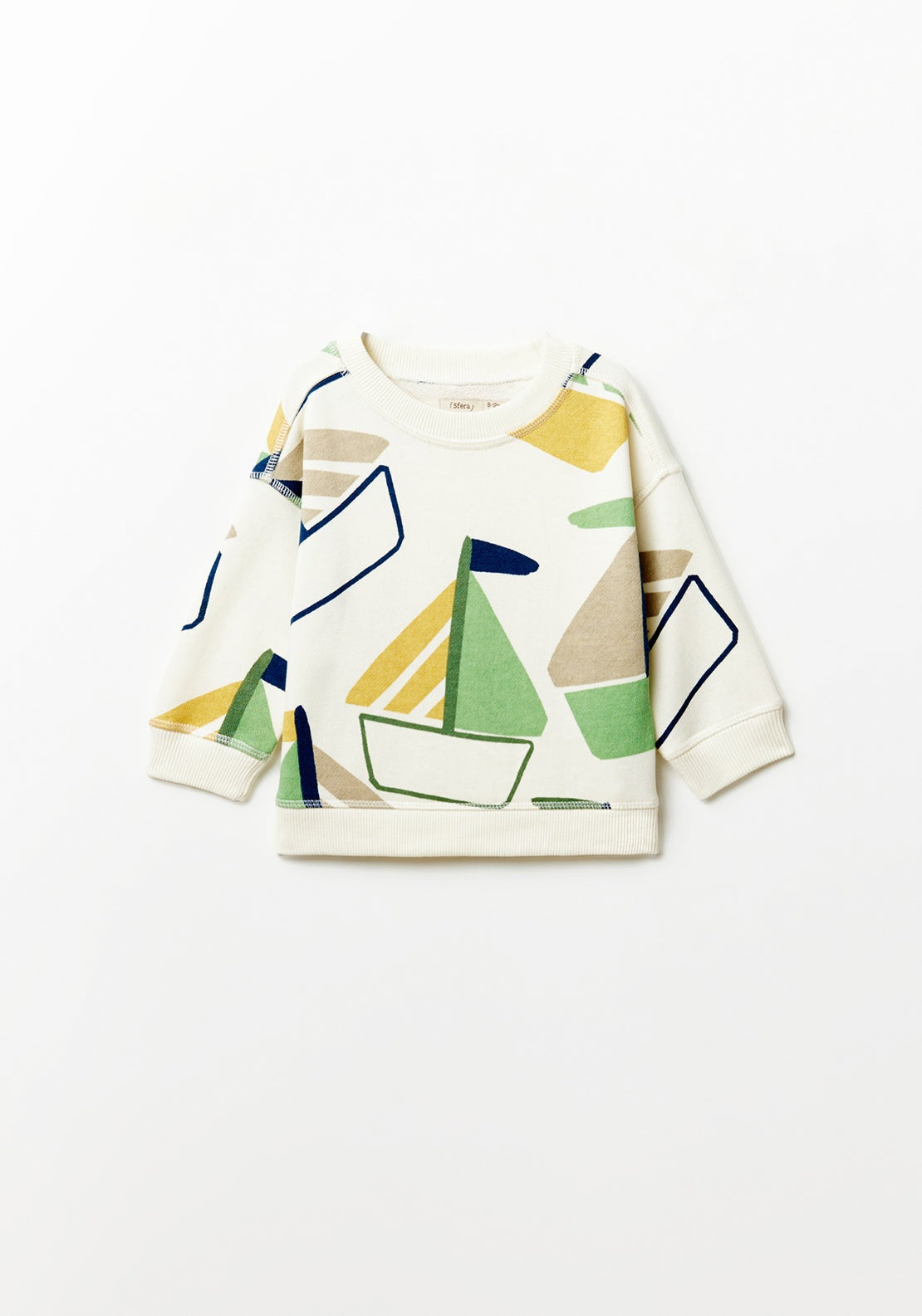 SFERA Boat print sweatshirt   White