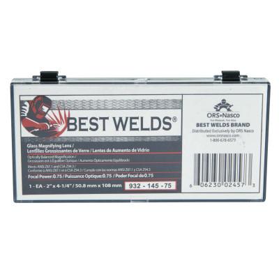 Best Welds Glass Magnifier Plate, 2 in x 4.25 in, 0.75 Diopter, Clear, 932 145 75