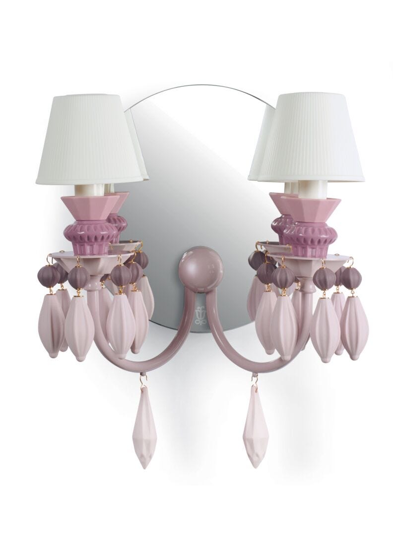 LLADRO Belle De Nuit 2 Lights Wall Sconce  Pink (US)
