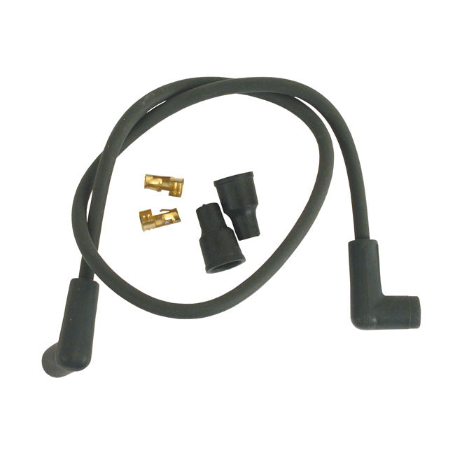 Spyke, 7mm spark plug wire set, universal. Black   All H D with upto 1999 style coil and electronic ignition
