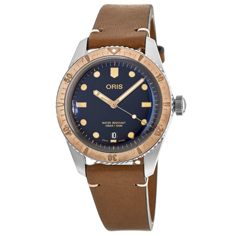 2818 Oris Divers Sixty Five Bronze Bezel Blue Dial Men's Watch 01 733 7707 4355 07 5 20 45